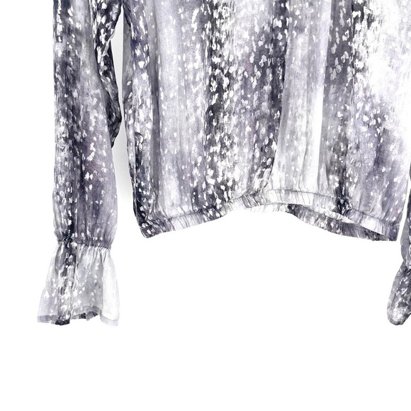 REVOLVE Bella Dahl Elastic Waist & Wrist Snowflake Flowy Loose Fit Blouse Top - Picture 5 of 8